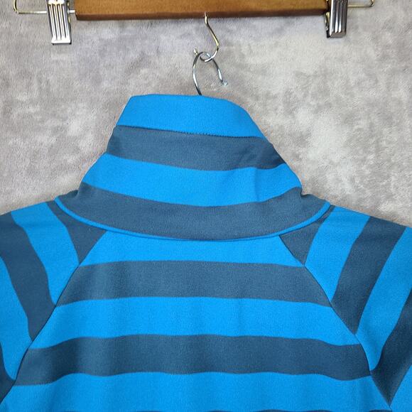 Mammut Blue & Navy Striped  Turtleneck Jacket L, Fleece-Lined, Women's - Picture 14 of 16